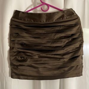 EXPRESS. Bronze mini skirt, high waisted. Size 6.